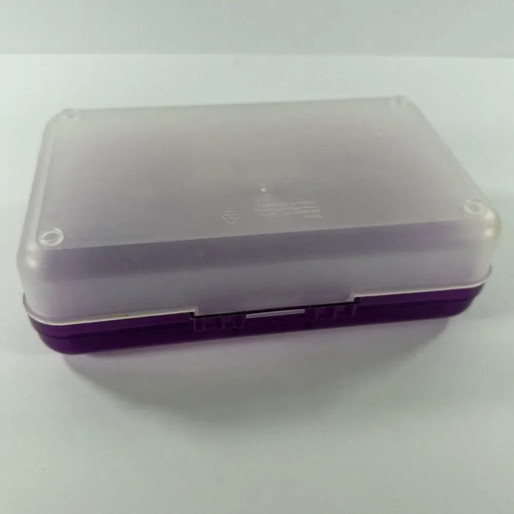 Spacemaker PURPLE & CLEAR Pencil Box Case Organizer Retro USA Made Vintage 90s